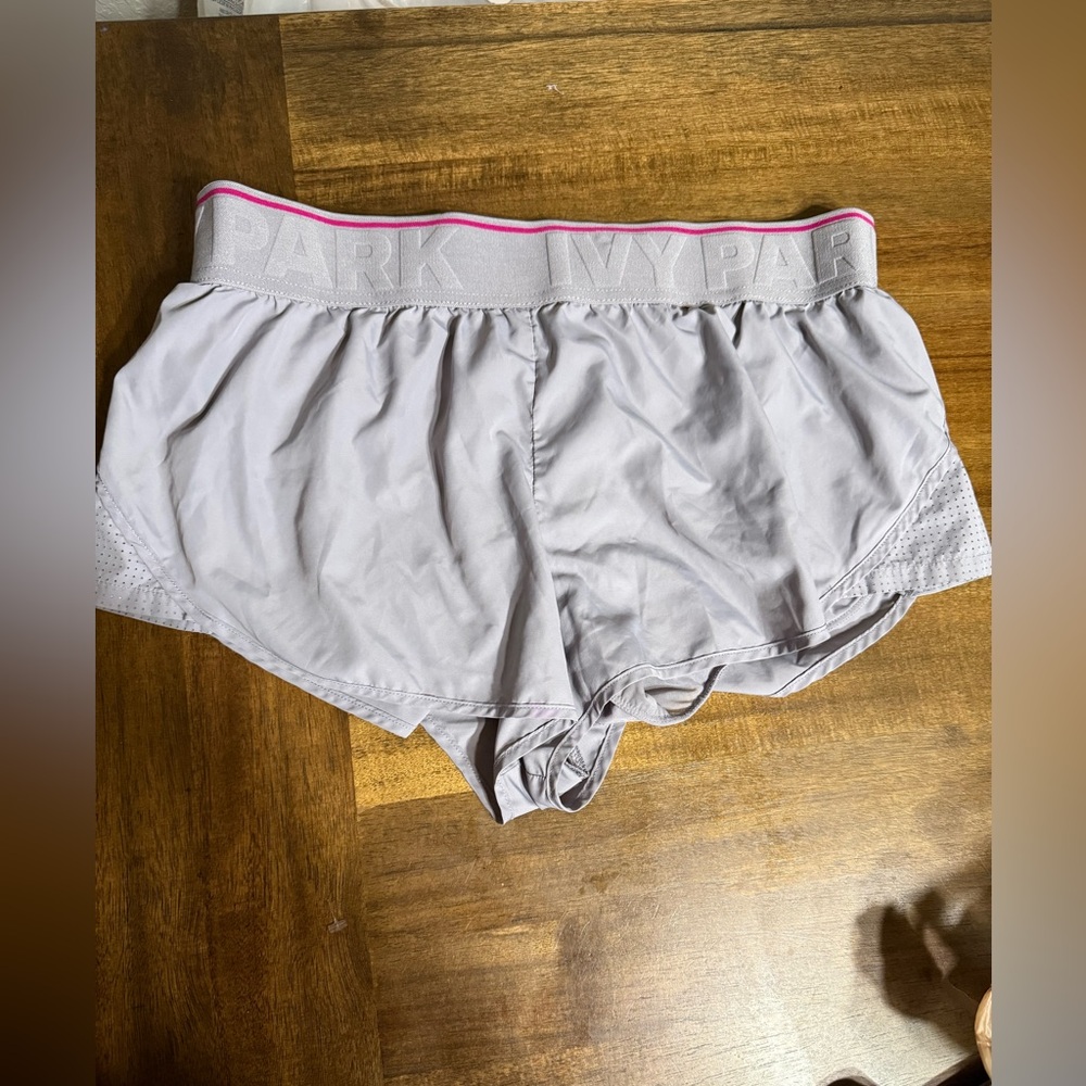 IVY PARK Women's Light Gray running shorts